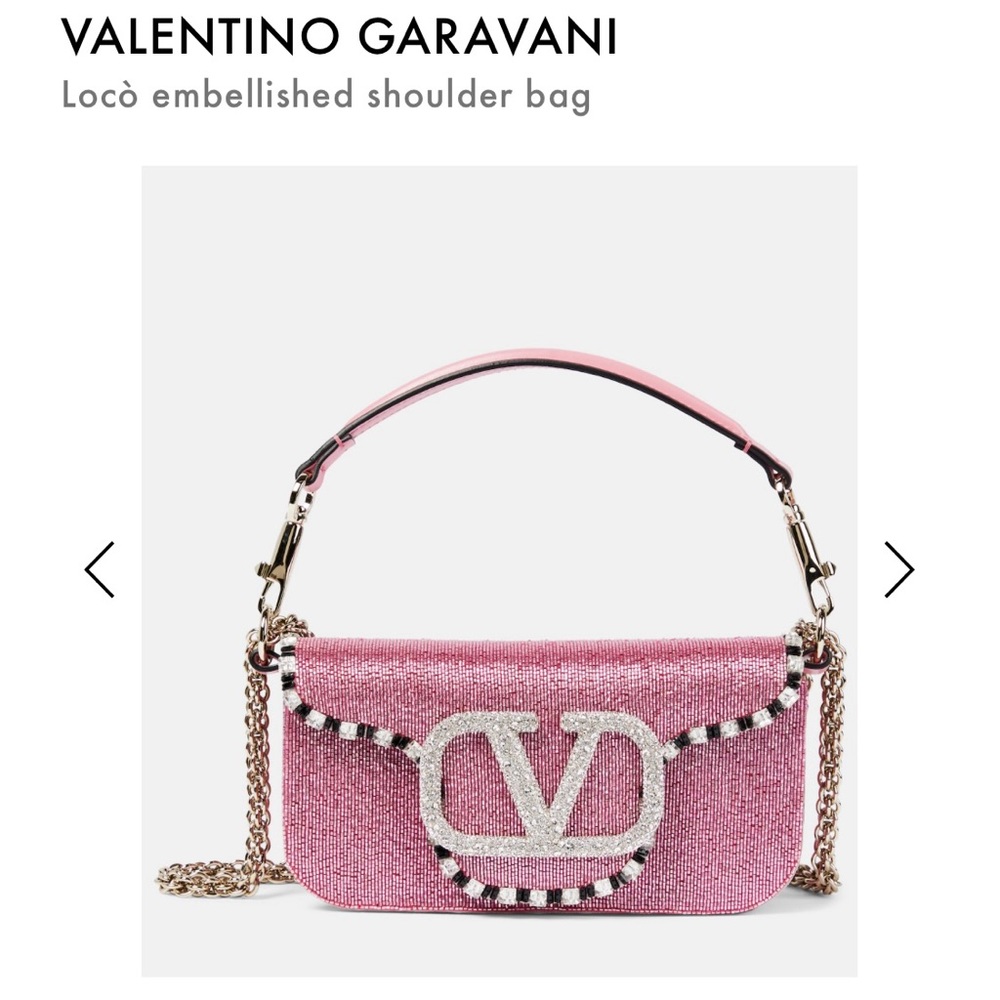 Valentino Garavani LOCÒ EMBROIDERED SMALL SHOULDER BAG